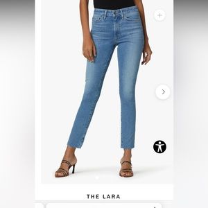 Joe’s jeans Lara mid rise straight ankle cut hem calliope 28 NEW NWT